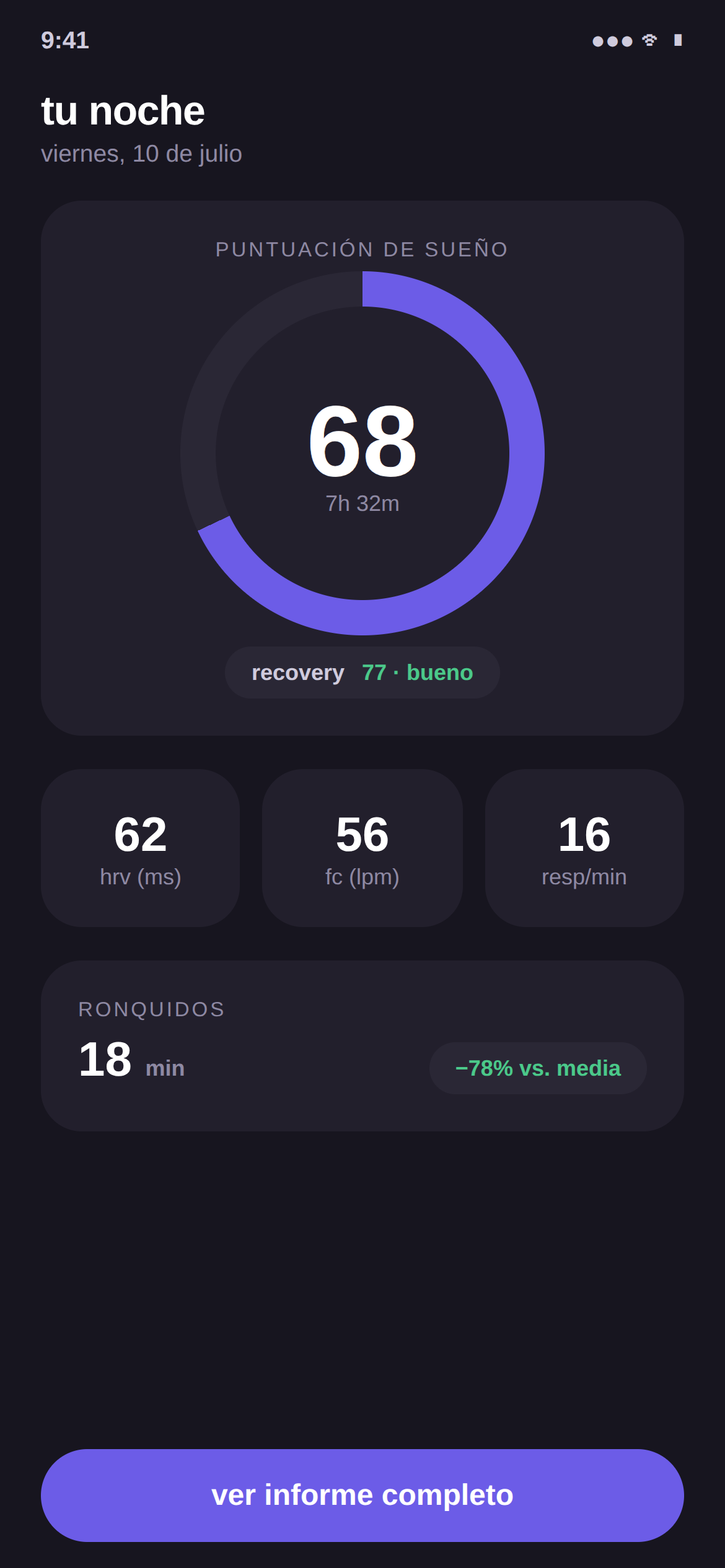 pantalla de la app restlab