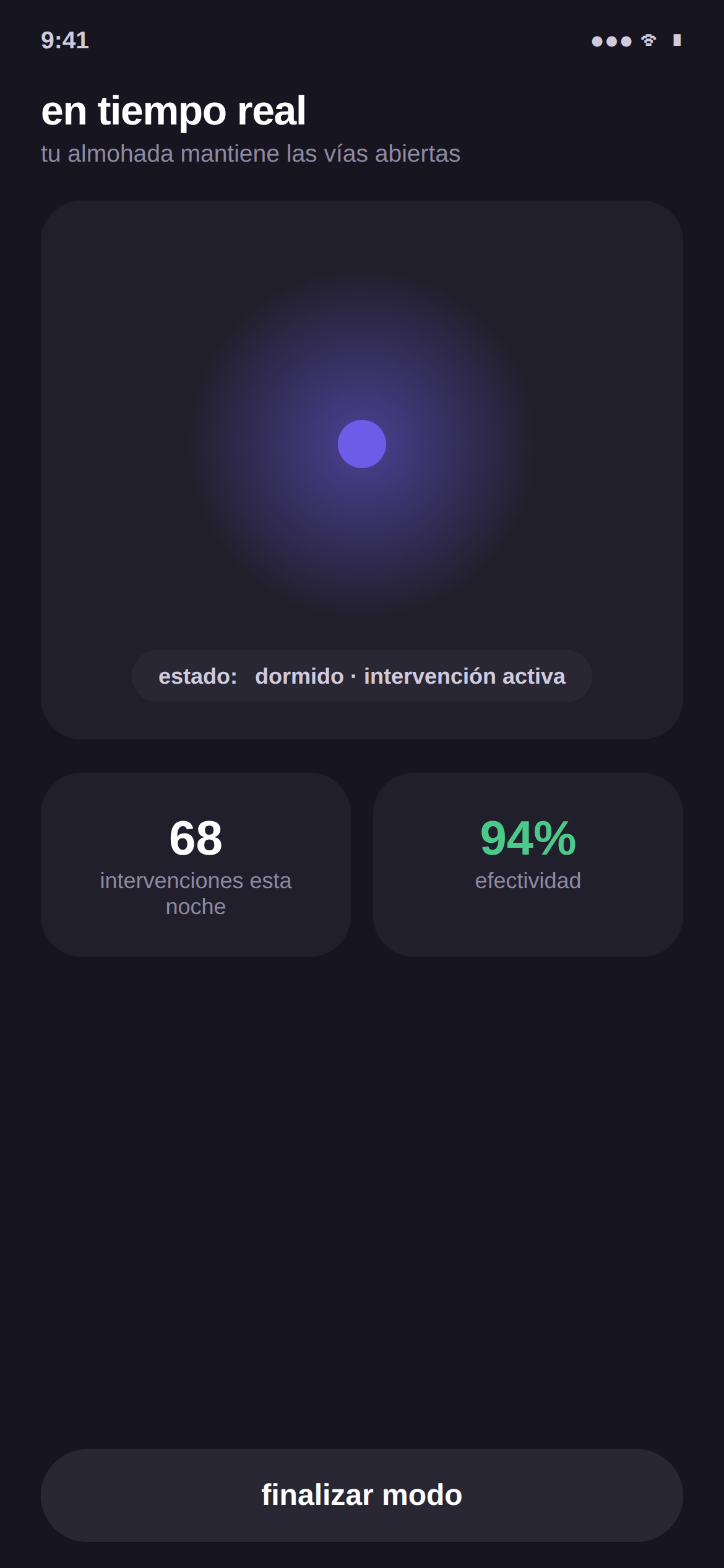 pantalla de la app restlab